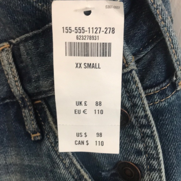 Abercrombie & Fitch distressed denim overalls - Picture 4 of 5